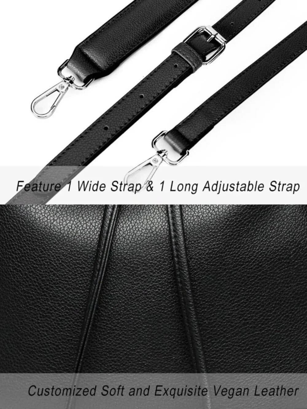 Stylish Leather Bucket Bag & Drawstring Crossbody Purse for Women - Medium Tote